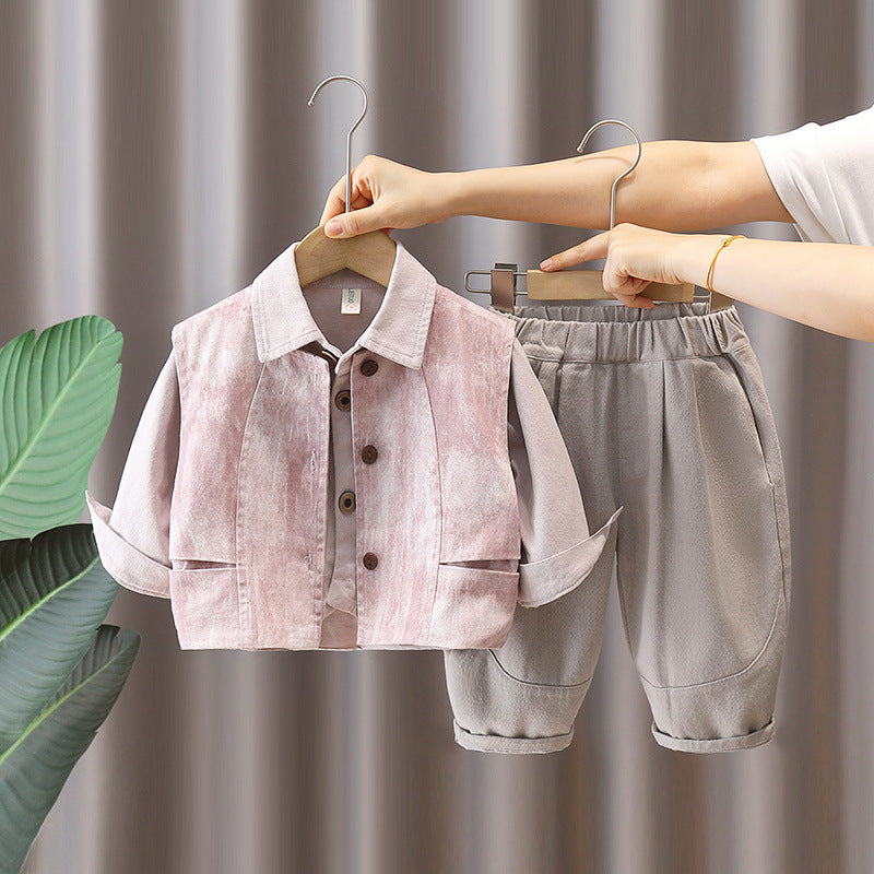 Casual French Chic 3-Piece Set for Boys